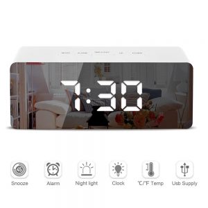 Digital Mirror Clock with LED Screen
