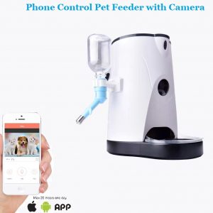 Programmable Phone APP Remote Operation Water and Food Smart Feeder for Cat Dog,EUplug