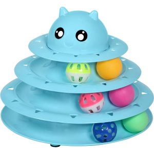 Cat Roller Toy with 3 Level and balls