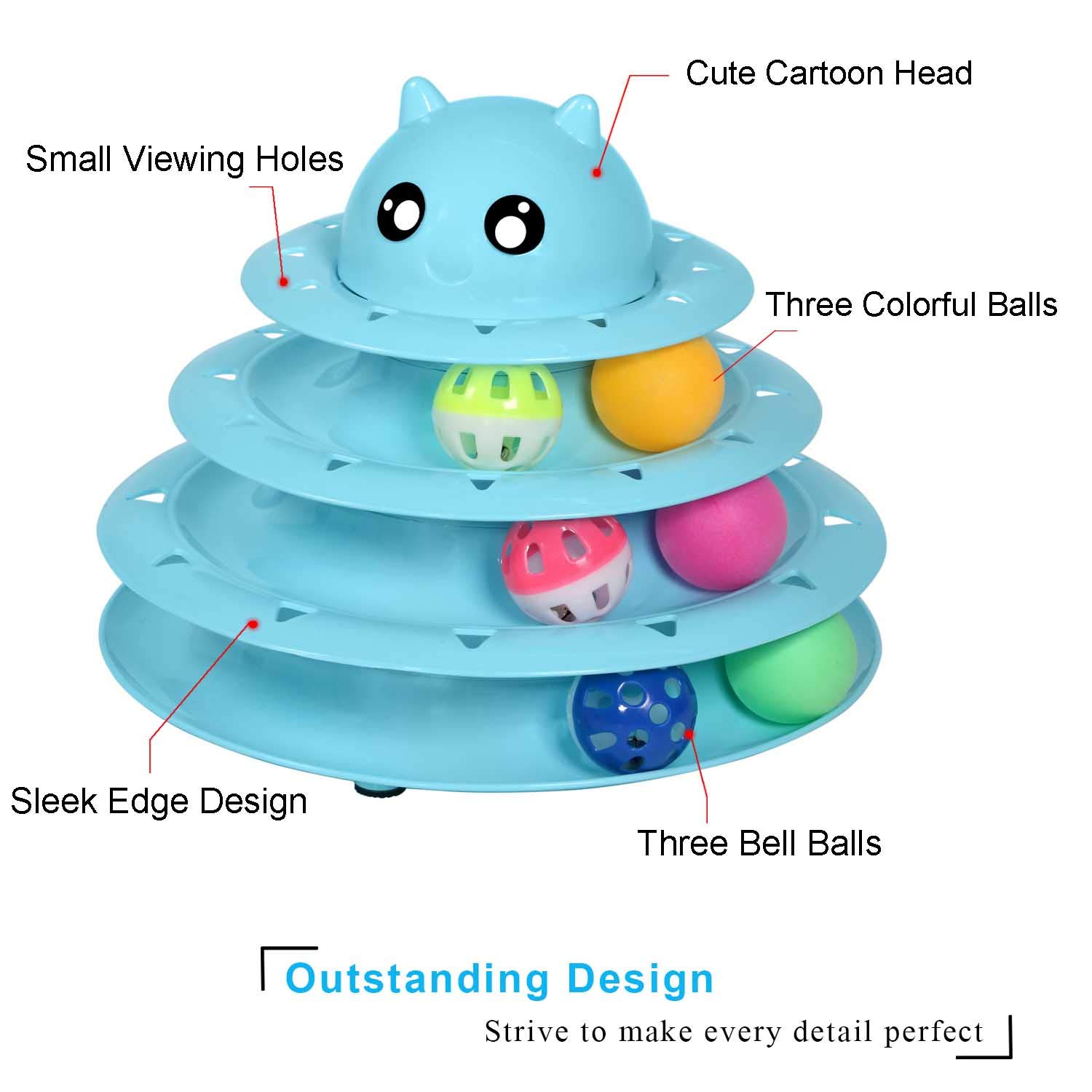 Cat Roller Toy with 3 Level and balls - Image 3