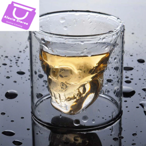 skull shaped crystal glass